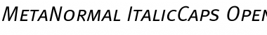 Meta Normal Caps Italic Font