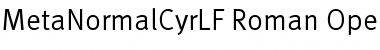 MetaNormalCyrLF-Roman Font