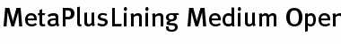 MetaPlusLining Medium Font