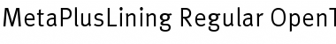 MetaPlusLining Regular Font