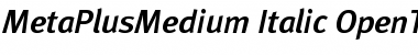 MetaPlusMedium Italic Font