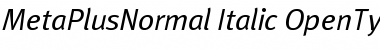 MetaPlusNormal- Italic Font