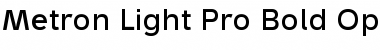 Metron Light Pro Bold Font