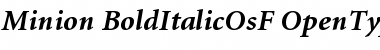 Minion Bold Italic Oldstyle Figures Font