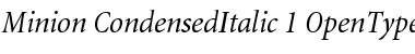 Minion Condensed Italic Font