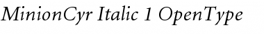 Minion Cyrillic Italic