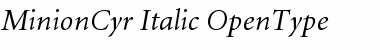 Minion Cyrillic Italic
