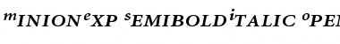 Minion Semibold Italic Expert