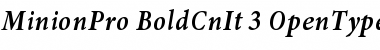 Minion Pro Bold Cond Italic