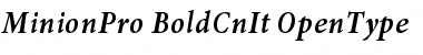 Minion Pro Bold Cond Italic Font