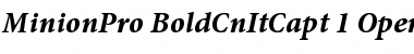 Minion Pro Bold Cond Italic Caption