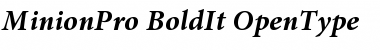 Minion Pro Bold Italic