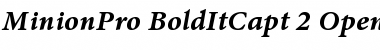 Minion Pro Bold Italic Caption