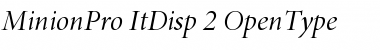 Minion Pro Italic Display Font