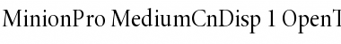 Minion Pro Medium Cond Display Font