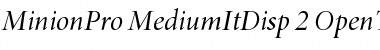 Minion Pro Medium Italic Display