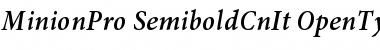 Minion Pro Semibold Cond Italic