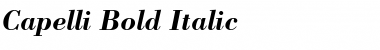 Capelli Bold Italic Font
