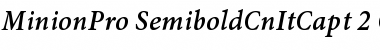 Minion Pro Semibold Cond Italic Caption Font