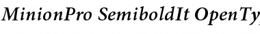 Minion Pro Semibold Italic