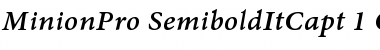 Minion Pro Semibold Italic Caption