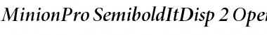 Minion Pro Semibold Italic Display
