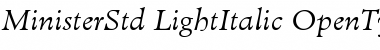 Minister Std Light Italic