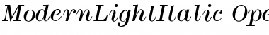 Modern LightItalic Font