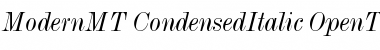 Monotype Modern Condensed Italic Font