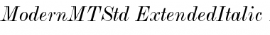 Monotype Modern Std Extended Italic Font