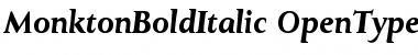 MonktonBoldItalic Font