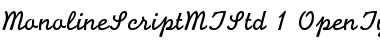 Monoline Script MT Std Font