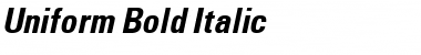 Uniform Bold Italic Font