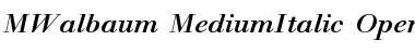 Walbaum Medium Italic Font