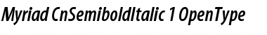 Myriad Semibold Condensed Italic Font