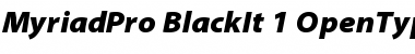 Myriad Pro Black Italic