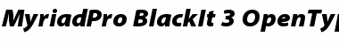 Myriad Pro Black Italic