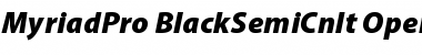 Myriad Pro Black SemiCondensed Italic