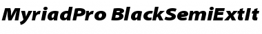 Myriad Pro Black SemiExtended Italic