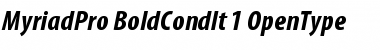 Myriad Pro Bold Condensed Italic