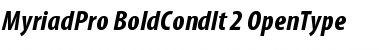 Myriad Pro Bold Condensed Italic