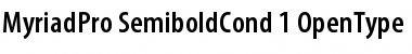 Myriad Pro Semibold Condensed Font