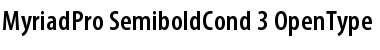 Myriad Pro Semibold Condensed Font