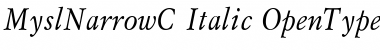 MyslNarrowC Font