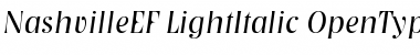 NashvilleEF LightItalic Font