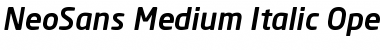 NeoSans Medium Italic Font