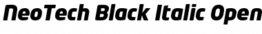 NeoTech Black Italic Font