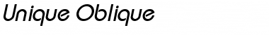 Unique Oblique Font