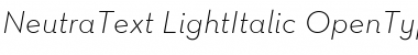 Neutra Text Light Italic