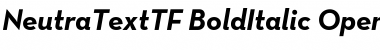 Neutra Text TF Bold Italic